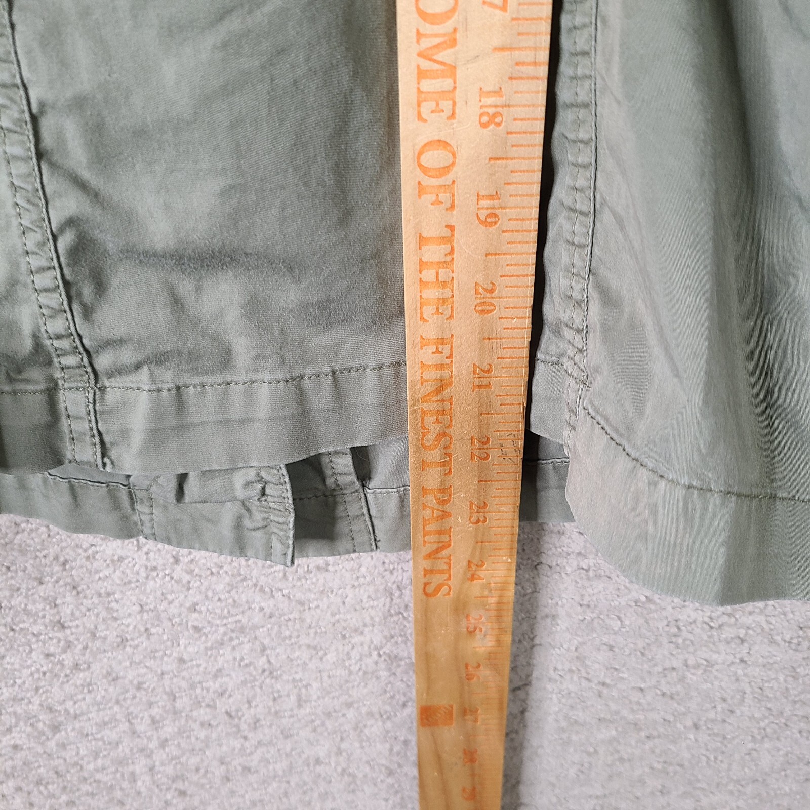 Talbots Jacket Womens 2 Gray Green Military Utility Canvas Gorpcore Safari