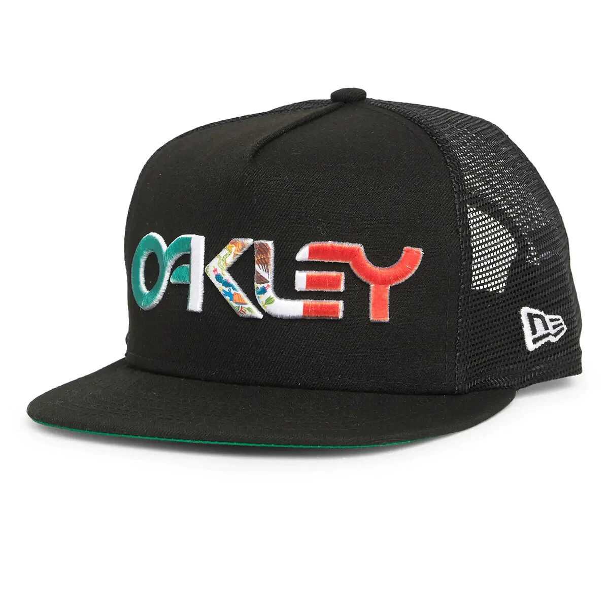 Oakley Mens Sublimated Mexico Flag Hat Adjustable Snapback Cap Blackout One Size