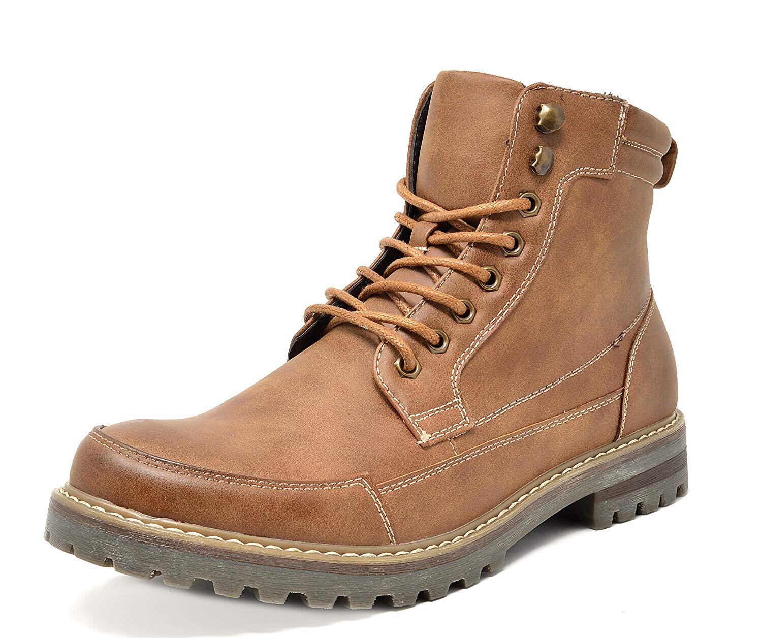 US Men’s Motorcycle Boots Combat Riding Ankle Leather Boots Size 6.5-15