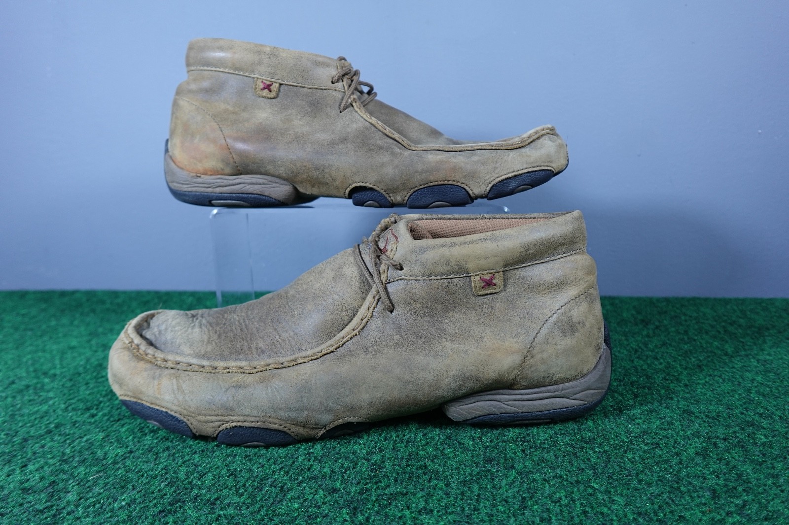 Twisted X Mens Chukka Driving Moc Ankle Boot Brown Leather MDM0003 Size 13M