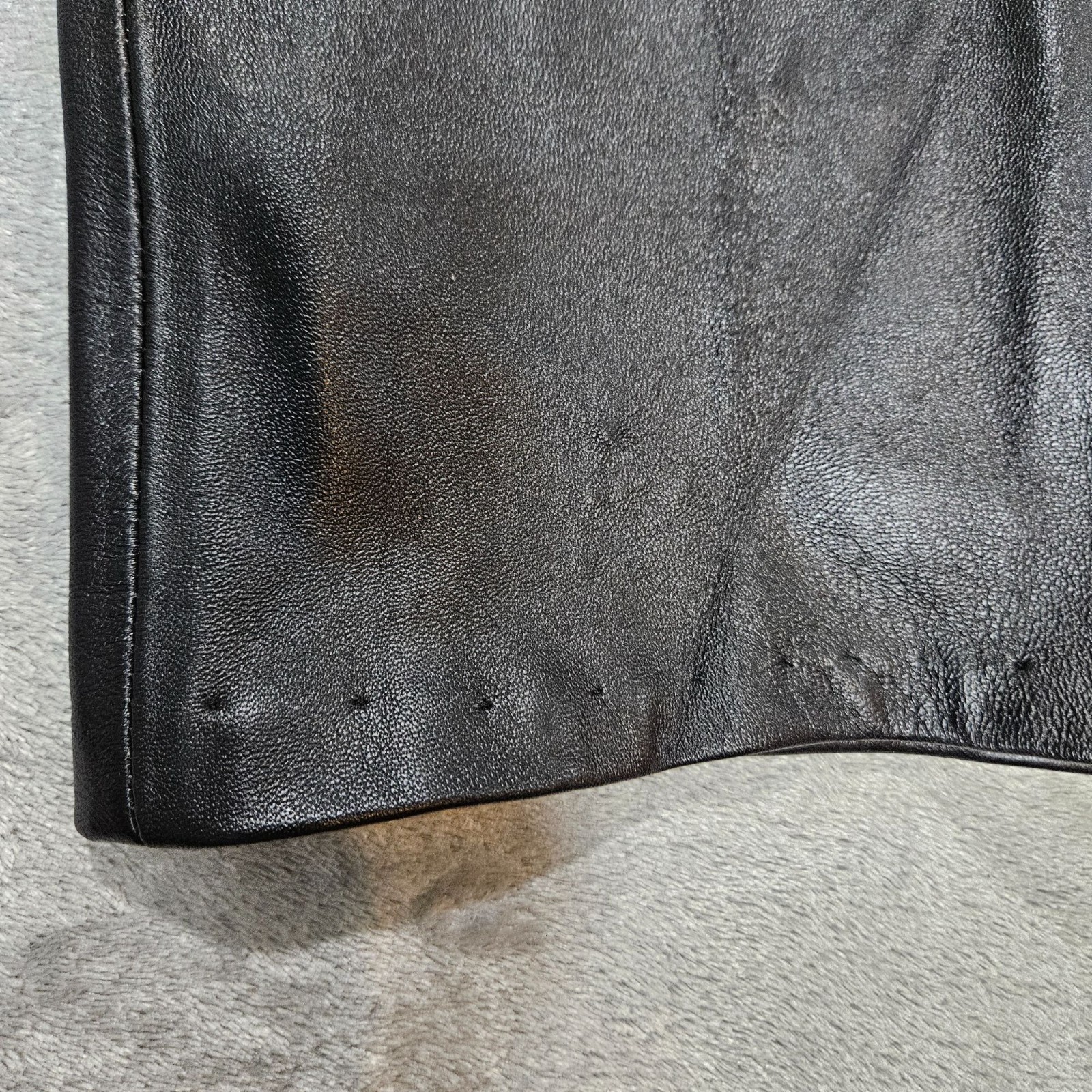 Whet Blu Leather Pants Womens 2 Black Straight Leg Biker Motorcycle Western READ
