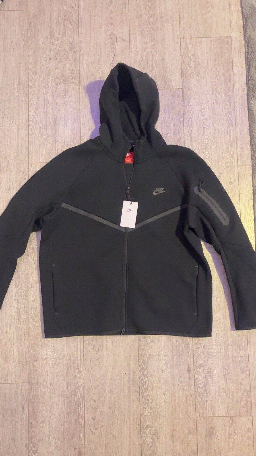 Nike Men’s Black Fleece Full Zip Hooded Hoodie XL HV0949-010