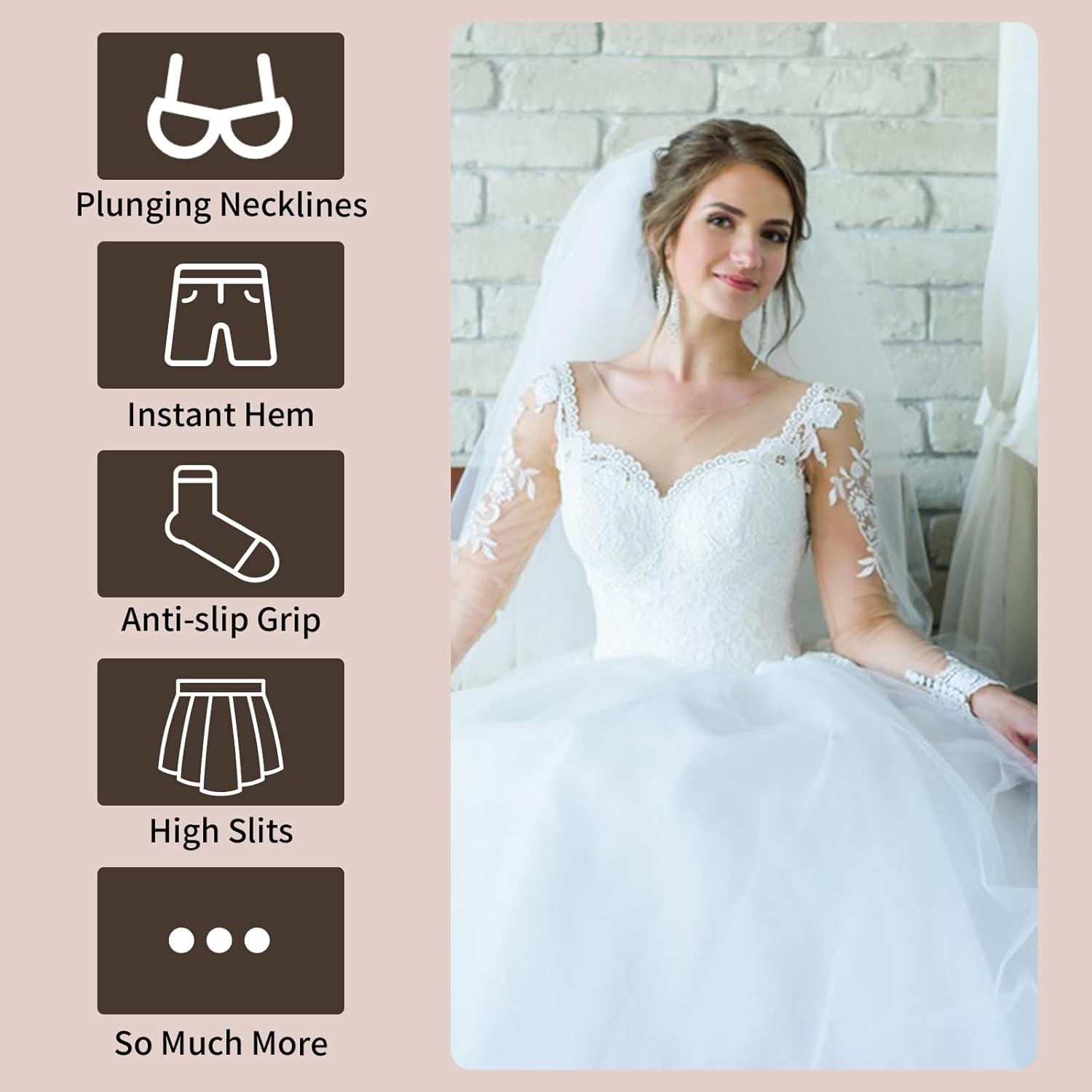 2× Double-Sided Body Tape Roll Waterproof & Sweatproof Strips for Cloth Dress US