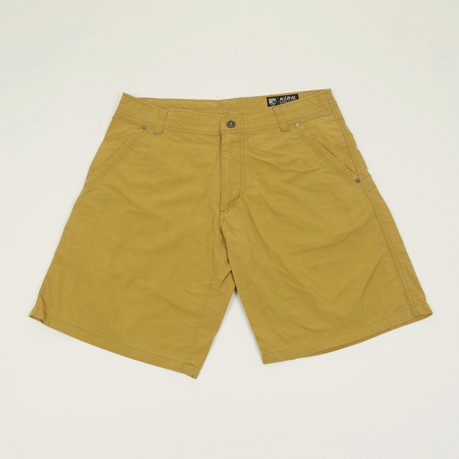 Kuhl Outdoor Hiking Shorts Mens 34 Tan Brown Cotton Nylon Blend Tech Work Trail