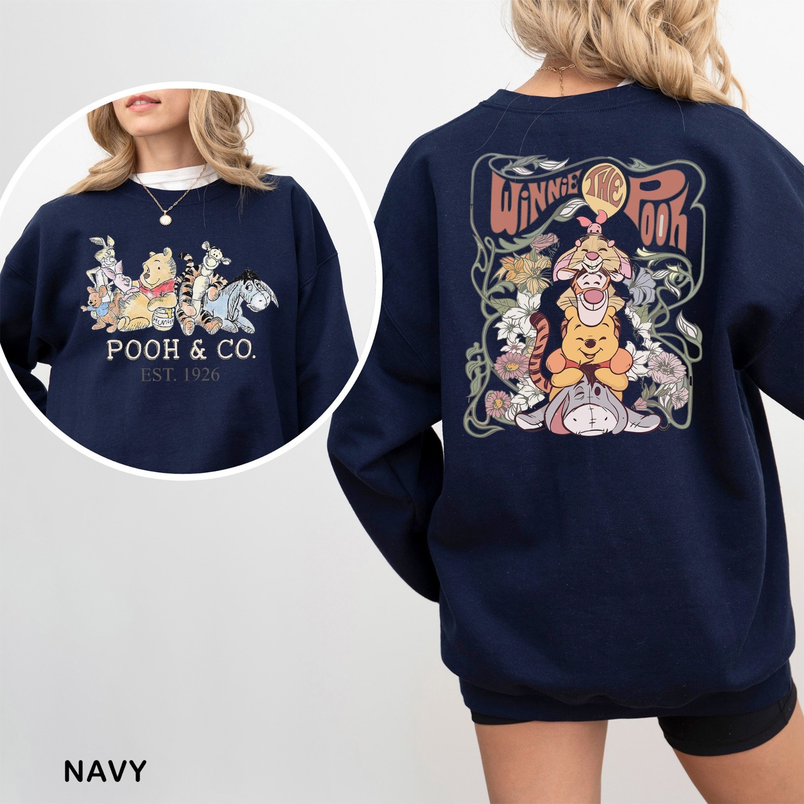 Winnie the Pooh Friends Sweatshirt, Pooh Tigger Piglet Eeyore Sweatshirt, 203103