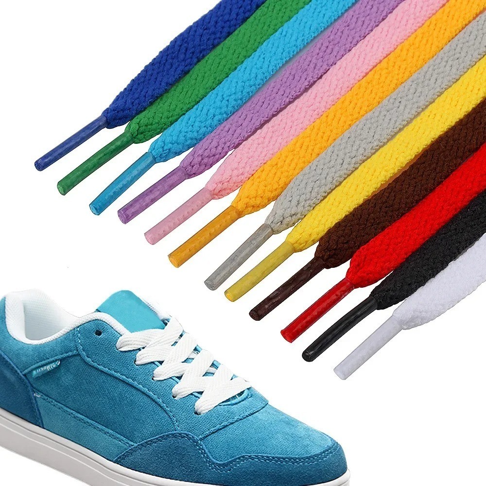 1 Pair Flat Shoelaces Replacement Shoe Laces for Sneakers Casual Sports Shoes