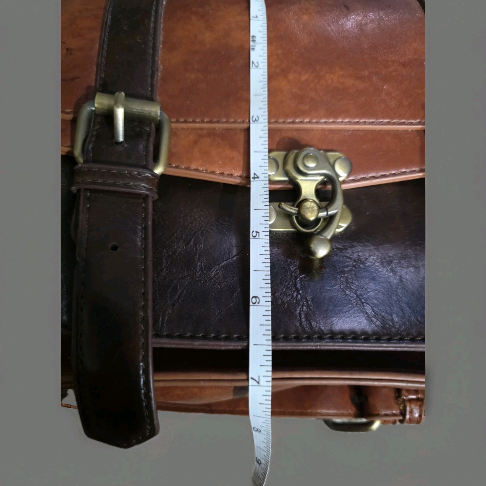 ECOSUSI Vintage Vegan PU Leather Messenger Bag (Please See Description)