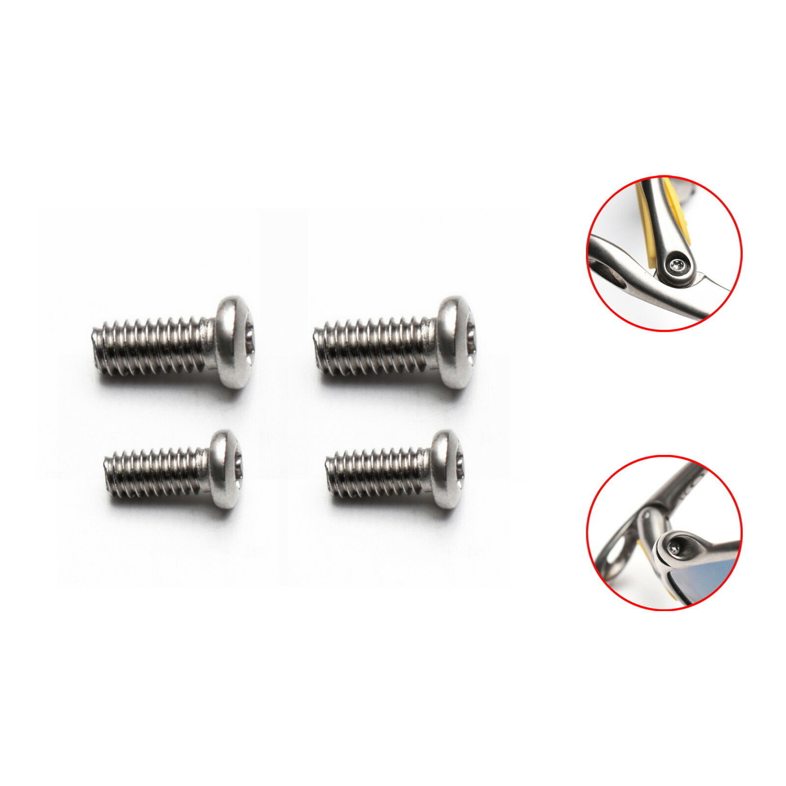 Lensolog Temple Screws T6 Orbital Screws For-Oakley Juliet Sunglass- 4 Pieces