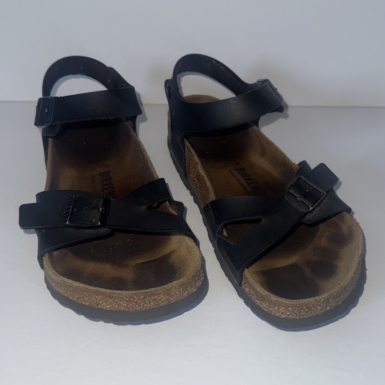 Birkenstock Womens Rio Slingback Black Birko-Flor Size 38 Normal Ankle Strap