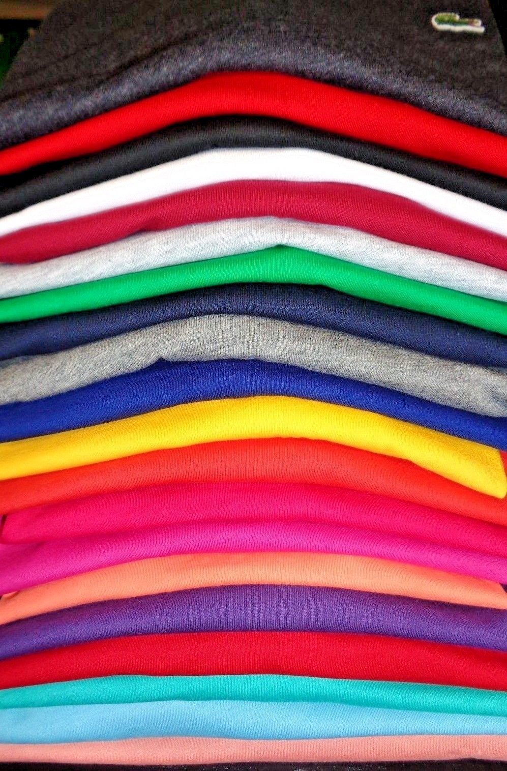 NEW MENS LACOSTE S/S REGULAR FIT PIMA JERSEY V-NECK T-SHIRT, PICK COLOR & SIZE