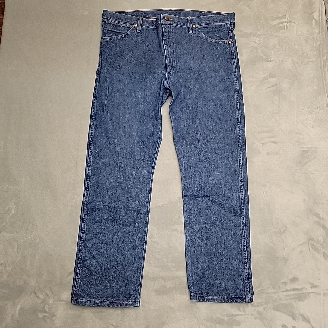 Wrangler Jeans Mens 38×30 Blue Denim Cowboy Cut 13MWZPW Cowboy Cut Original Fit