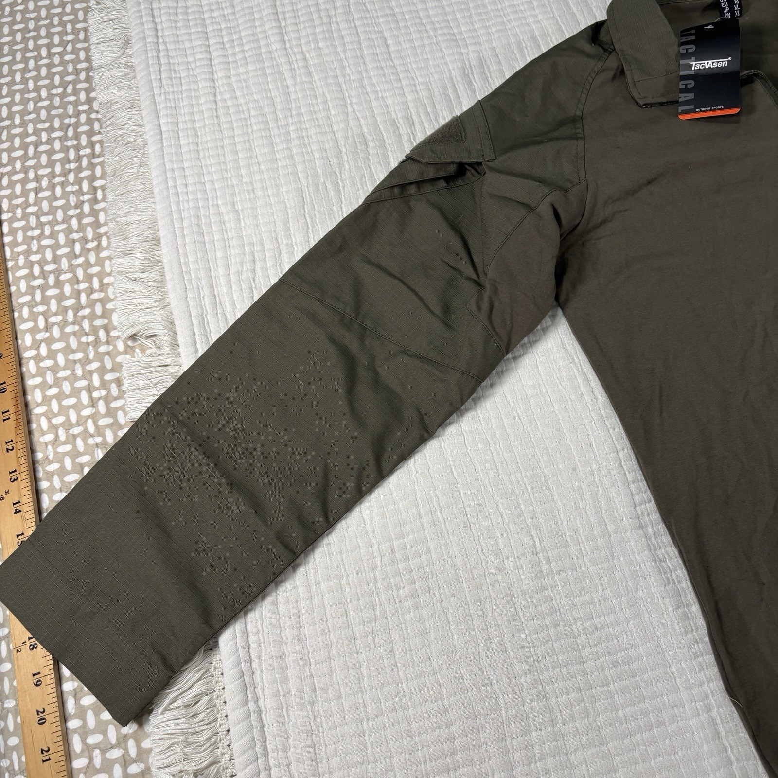 NEW Tacvasen Tactical Shirt Mens Medium Brown Rip Stop Hiking Hunting Combat