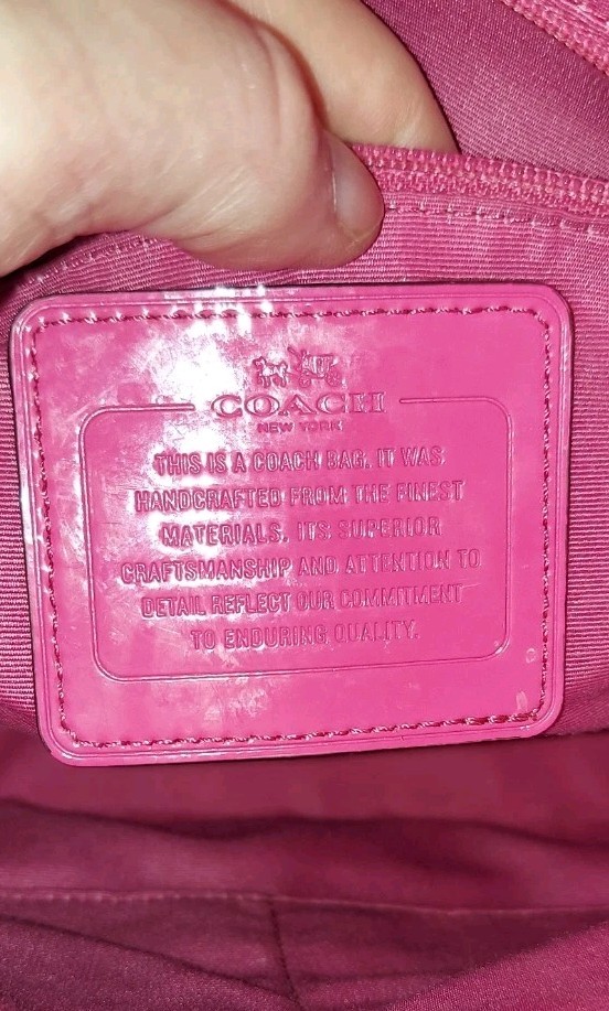 Coach Large Sierra Satchel Embossed Patent Leather in Hot Pink