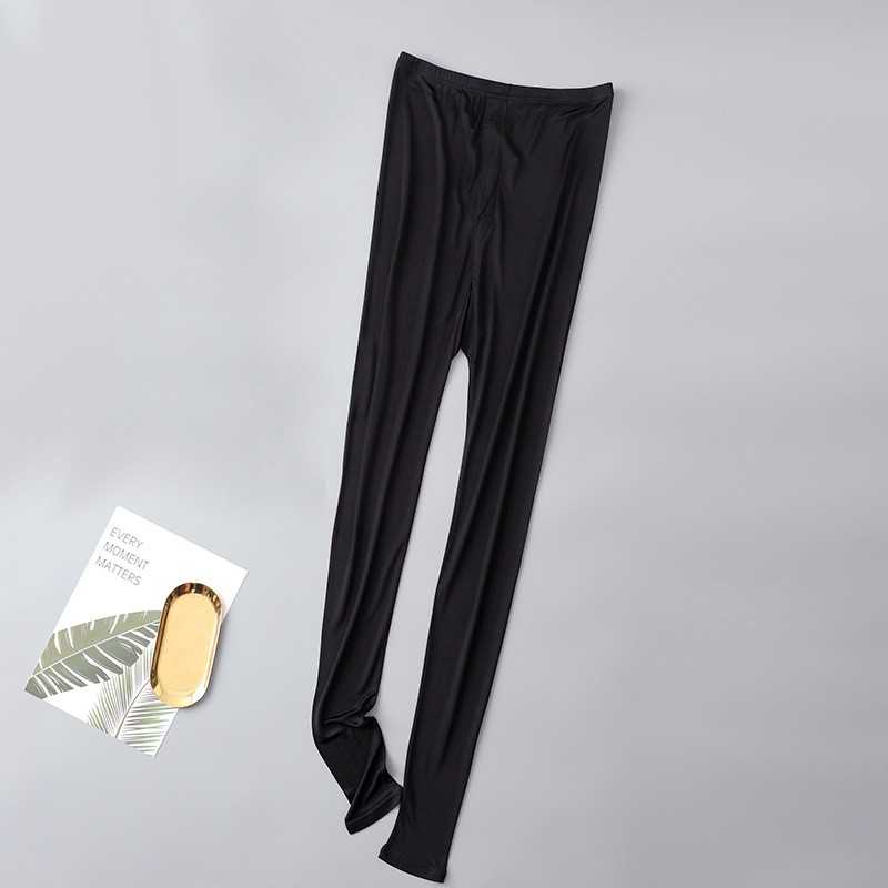 Men Mulberry Silk Thermal Underwear Pajama Set Long Johns Base Layer Sets V neck