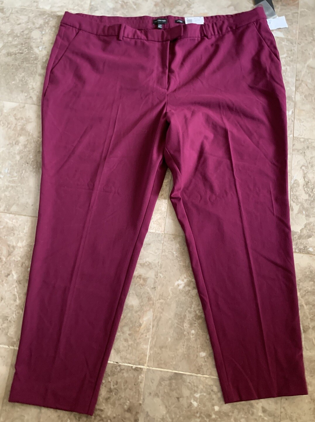 The Limited 24W Wear To Work Pant Mid Rise Plum Modern Tailored Fit Slim Ankle