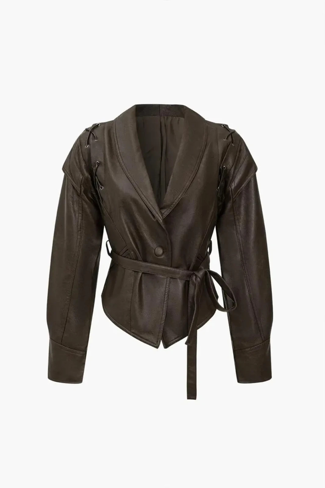 Women’s Latest Design Black Brown Oversized Leather Jacket Coat, Ladies Bomber V