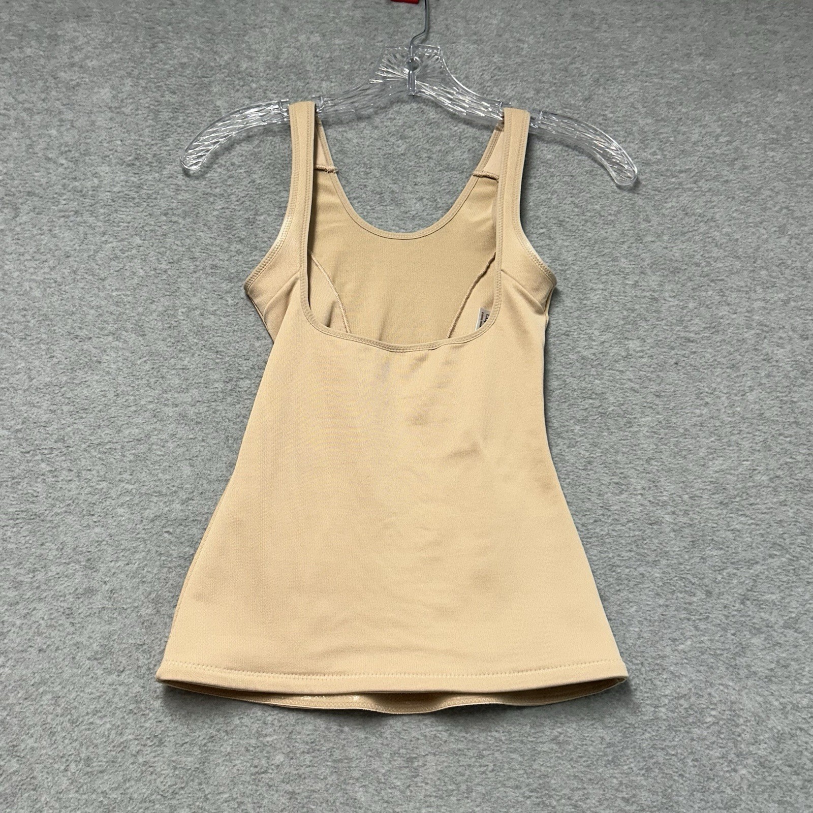 CUPID Open Bust Slimming Control Stretch Shapewear M Beige Tan Cami Tank