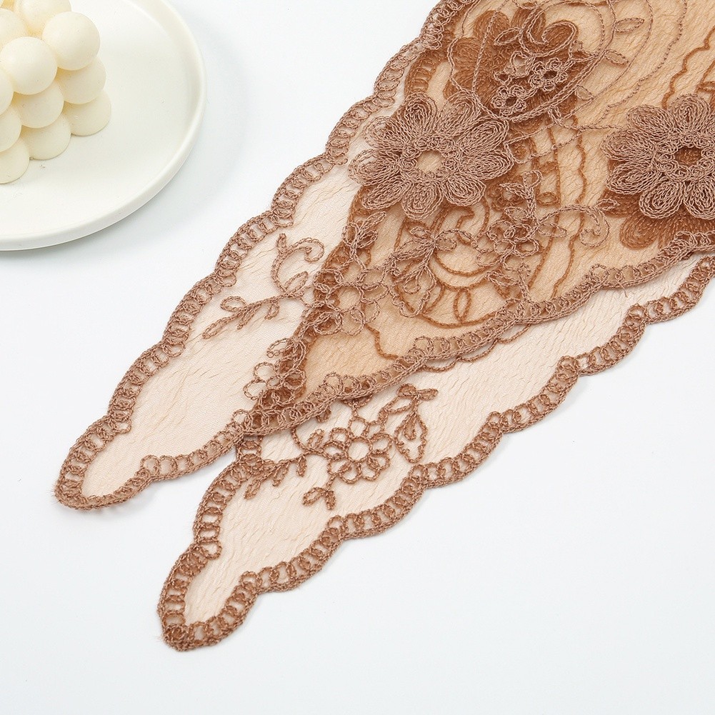 Triangle Lace Embroidered Scarf Shawl Headscarf for Year Round Fashion Use