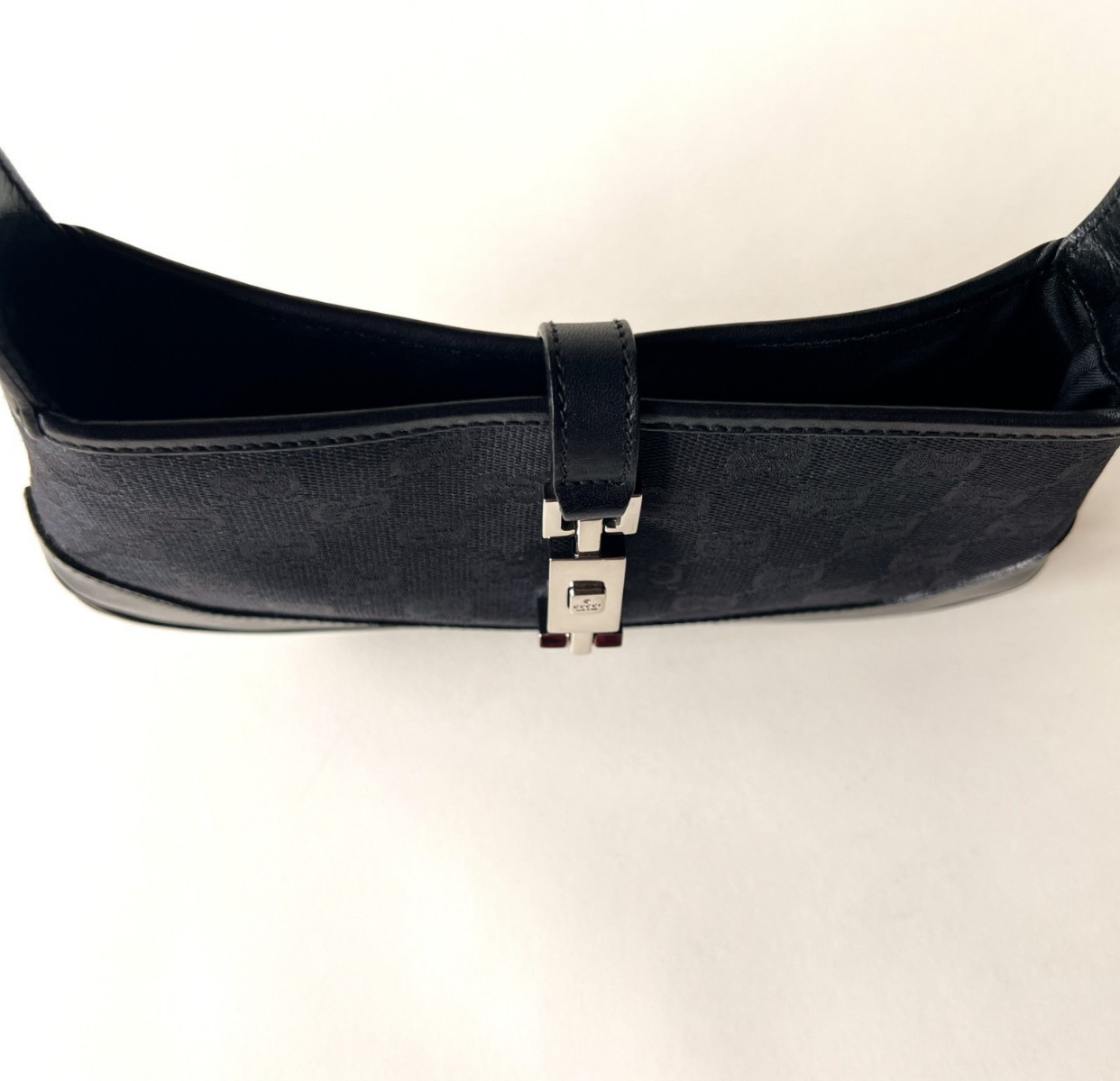 GUCCI by Tom Ford Black GG Monogram Mini Jackie Bag from early 2000s Authentic