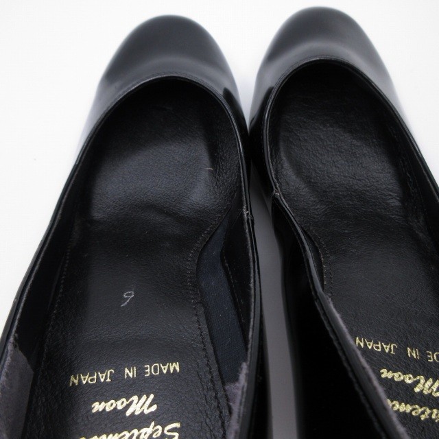 Moon Pumps Black 23cm (9.06in) Enamel Ladies Shoes AB Condition