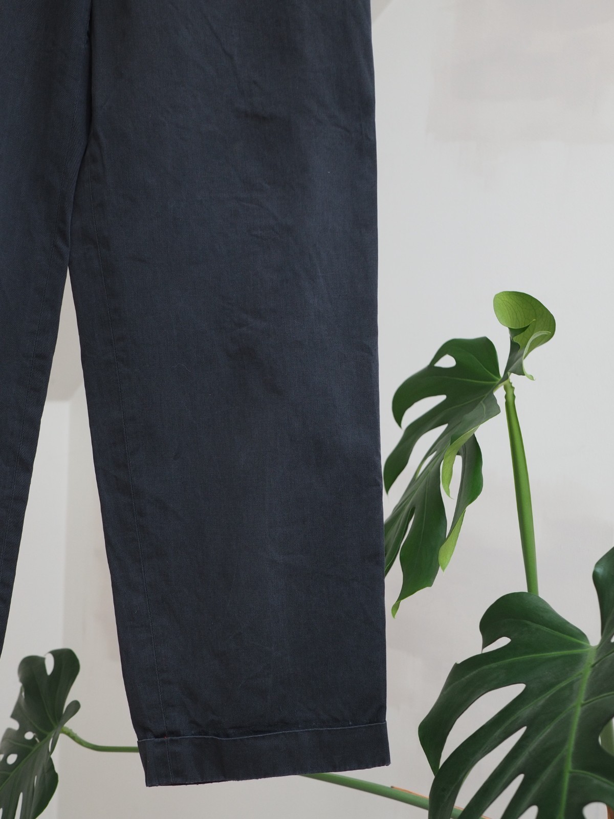 Comme des Garcons Homme Plus Men’s Dark Blue Faded Cotton Pants Trousers Size M
