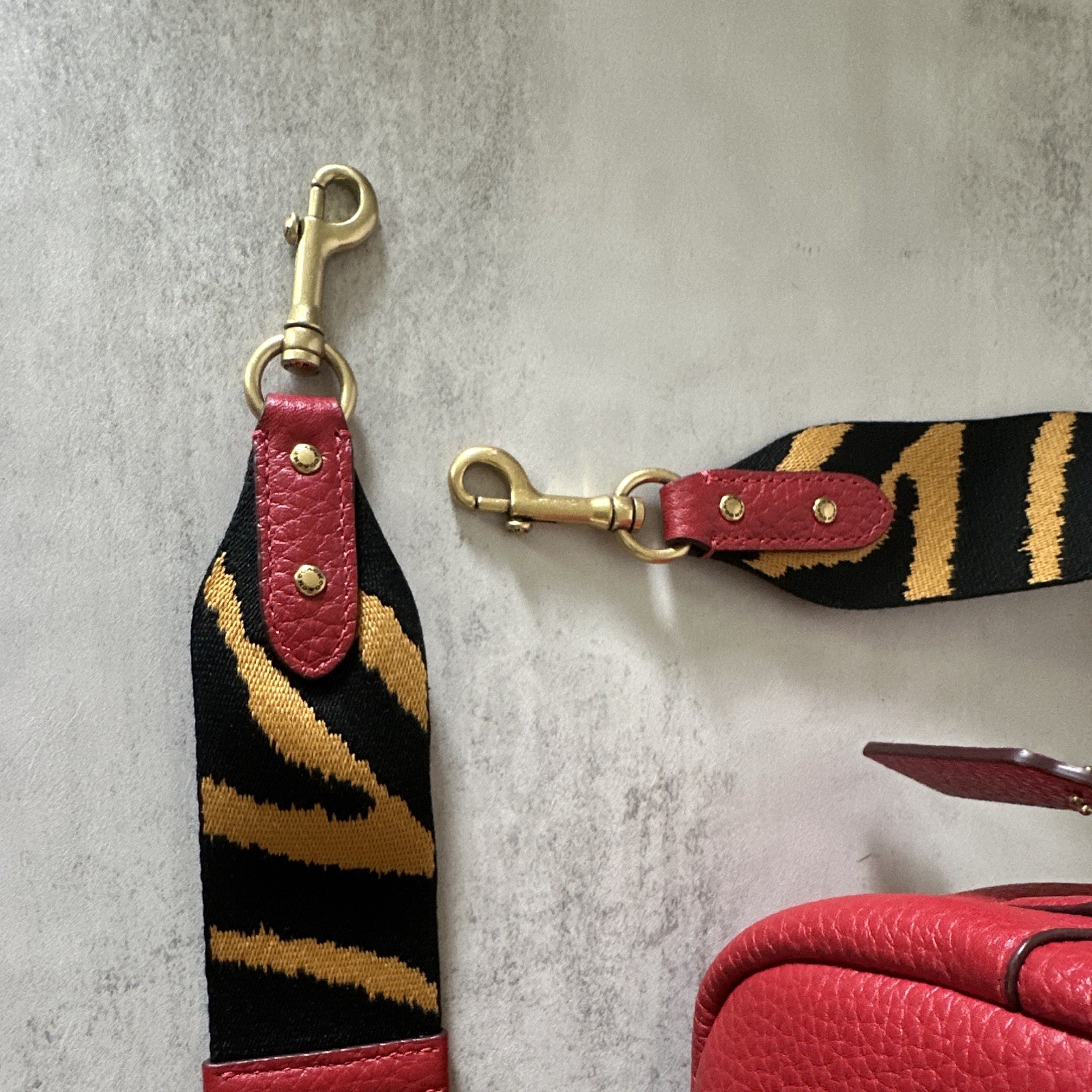 Lunar New Year, Coach Camera Bag Red Pebbled Crossbody Bag