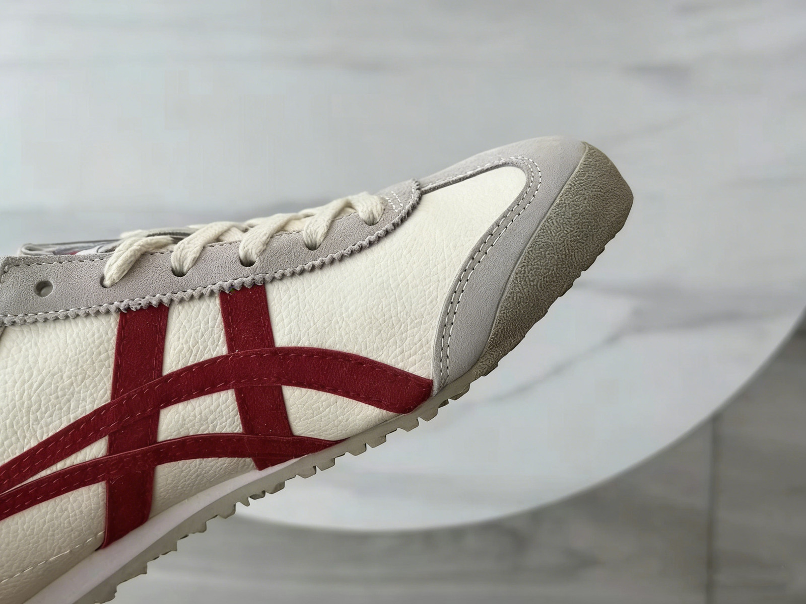 2025 Onitsuka Tiger Mexico 66 Classic Unisex Shoes Beige/Red Vintage Sneakers