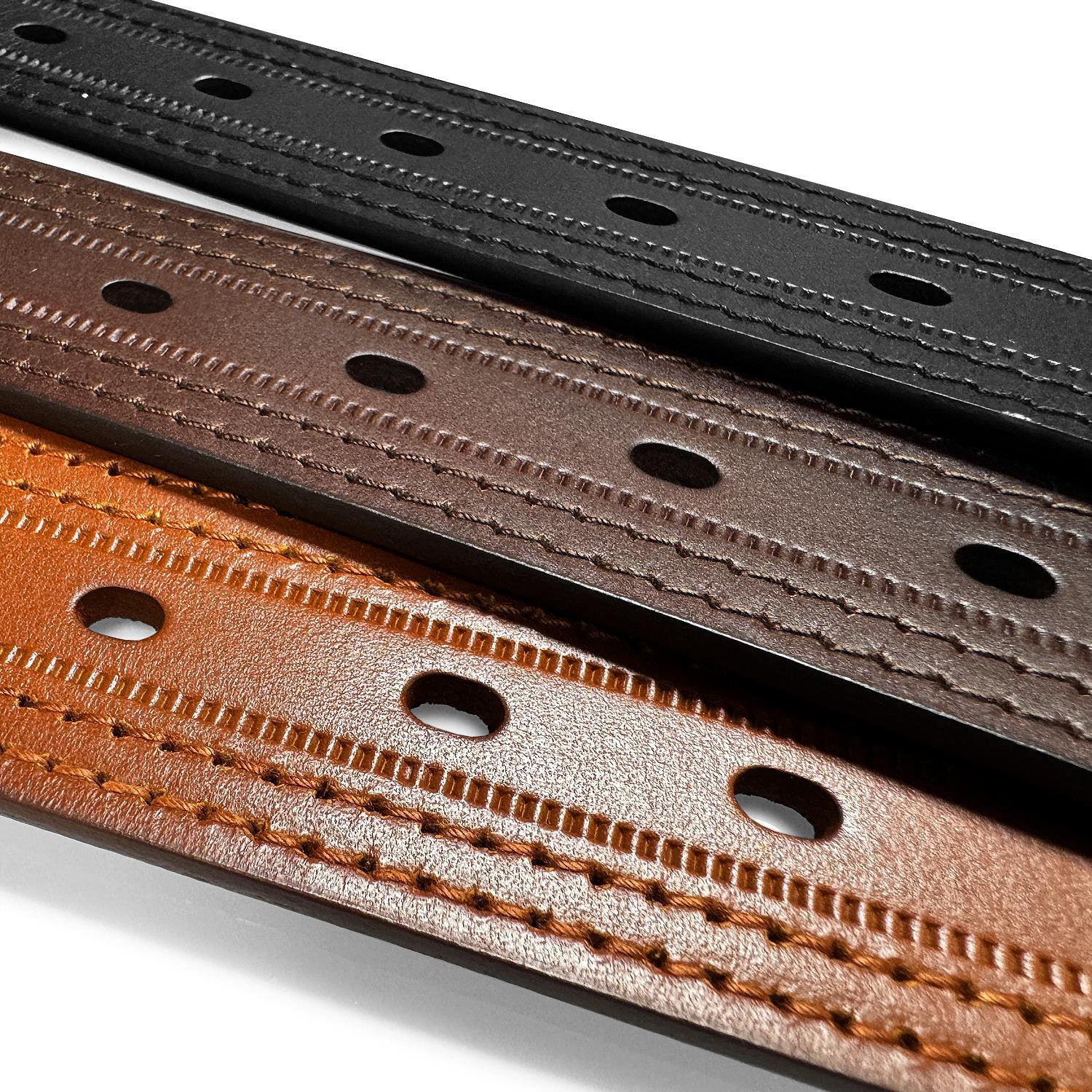 Men’s Belts One Piece 100% Genuine Leather Work Business Dress Belt