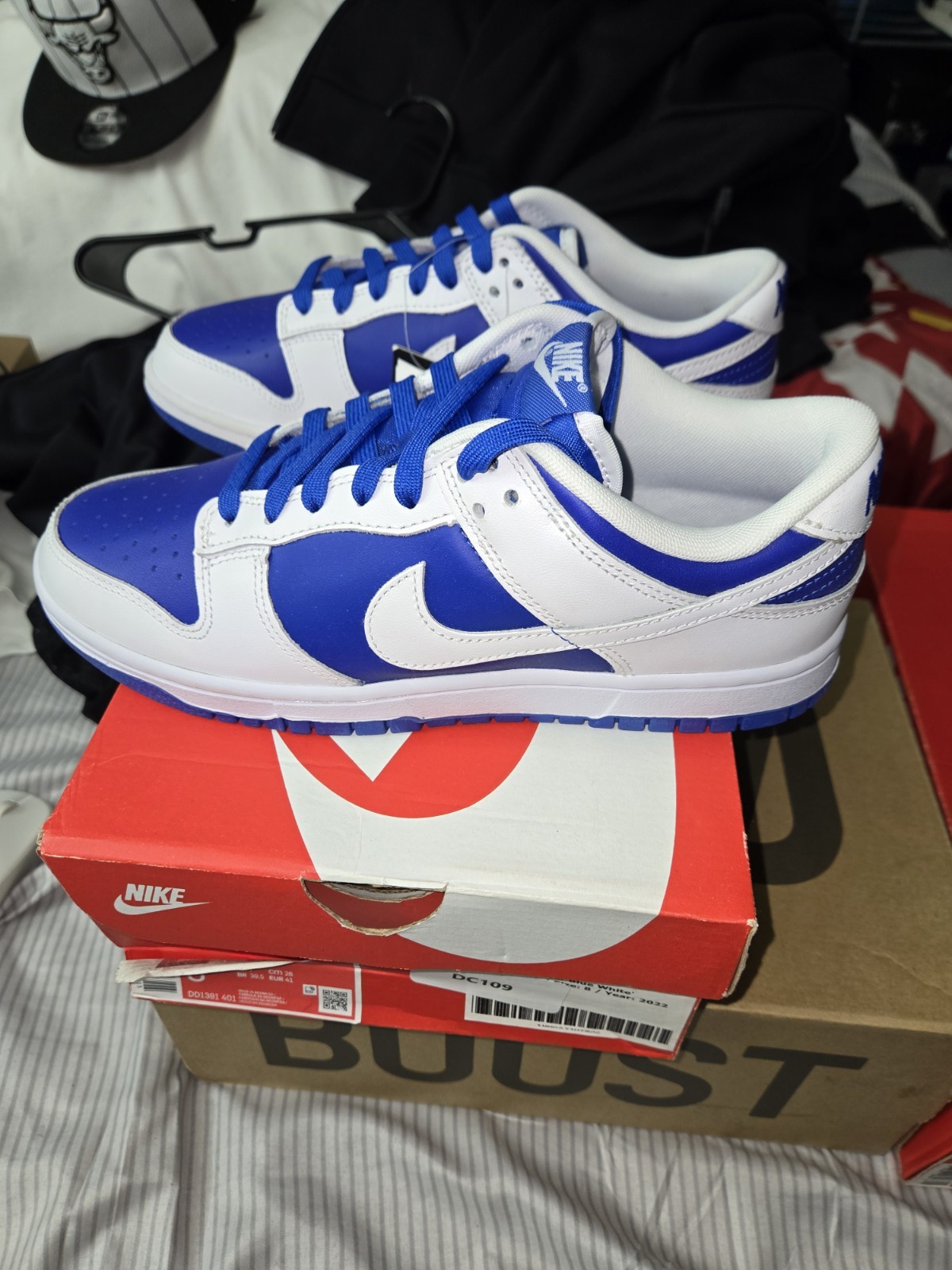 Nike Dunk Low Retro Racer Blue/White Size 8 DD1391-401 Brand New Fast Shipping