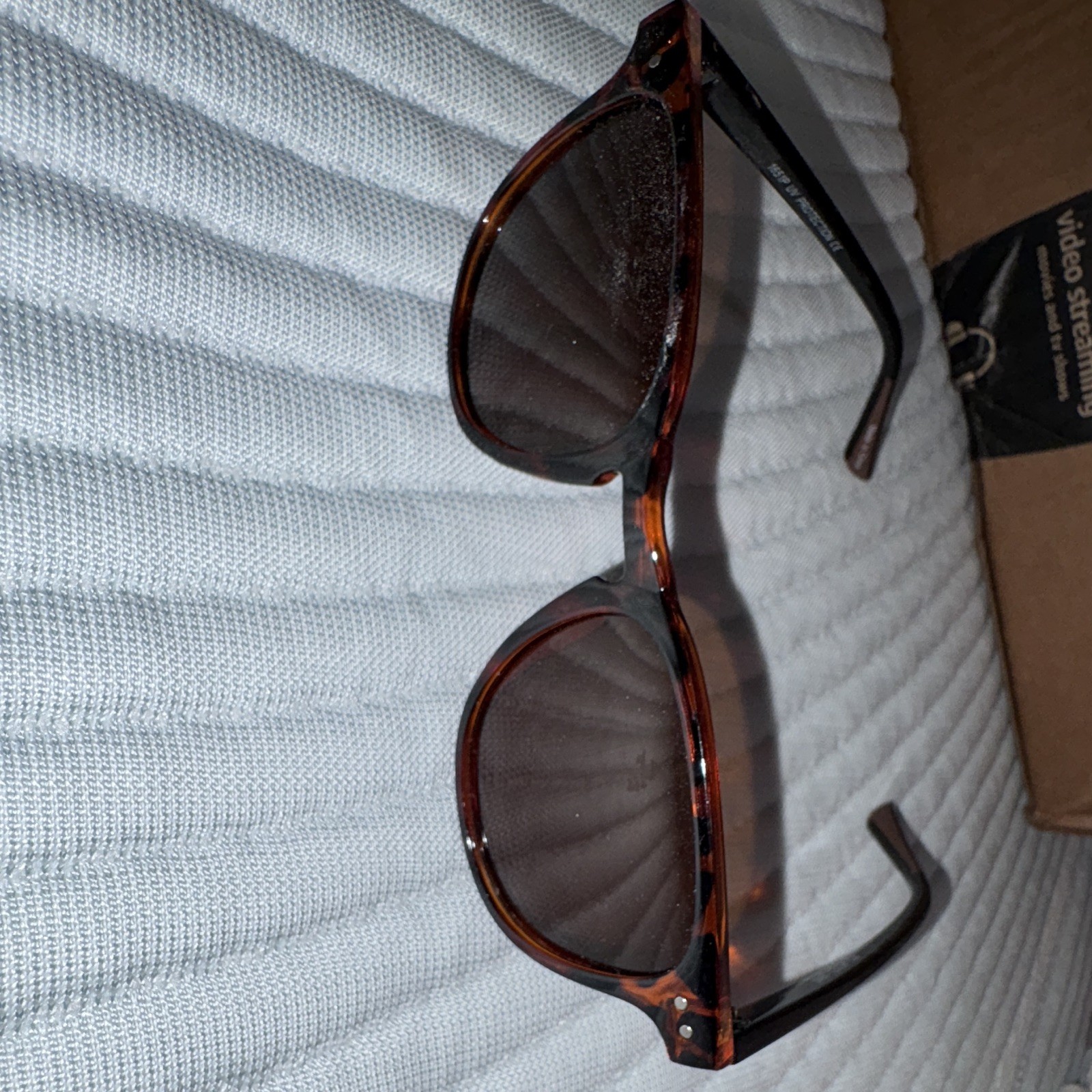 Men’s Tortoise Shell Rectangle Sunglasses Brown Lenses UV400 Lightweight