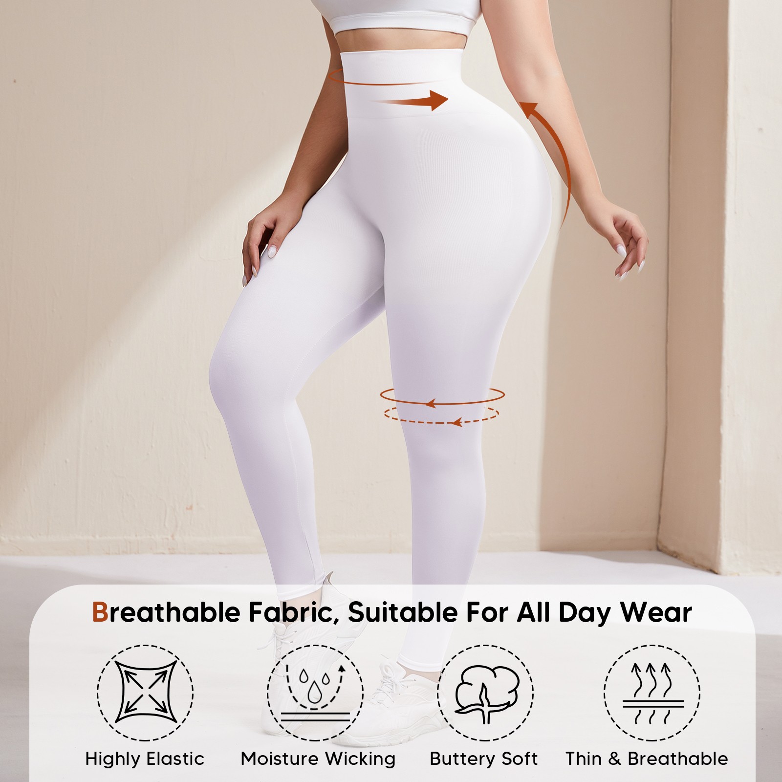 Plus Size Slimming Anti Cellulite Compression High Waist Leggings Leg Shaper