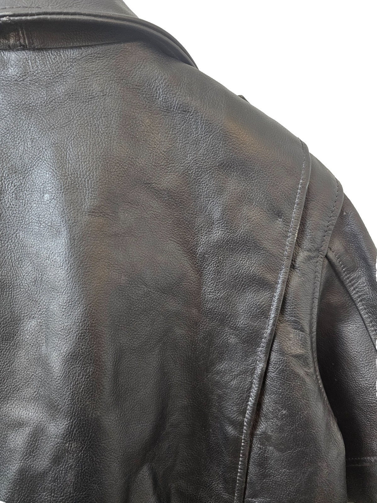 Harley Davidson Womens Small Black Leather Moto Biker Riding Jacket USA Zip YKK