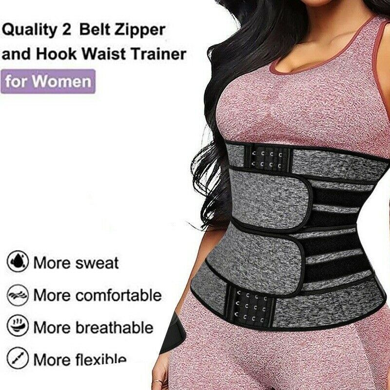 Waist Trainer For Men Body Shaper Tummy Girdle Belt Belly Fat Burner Corset