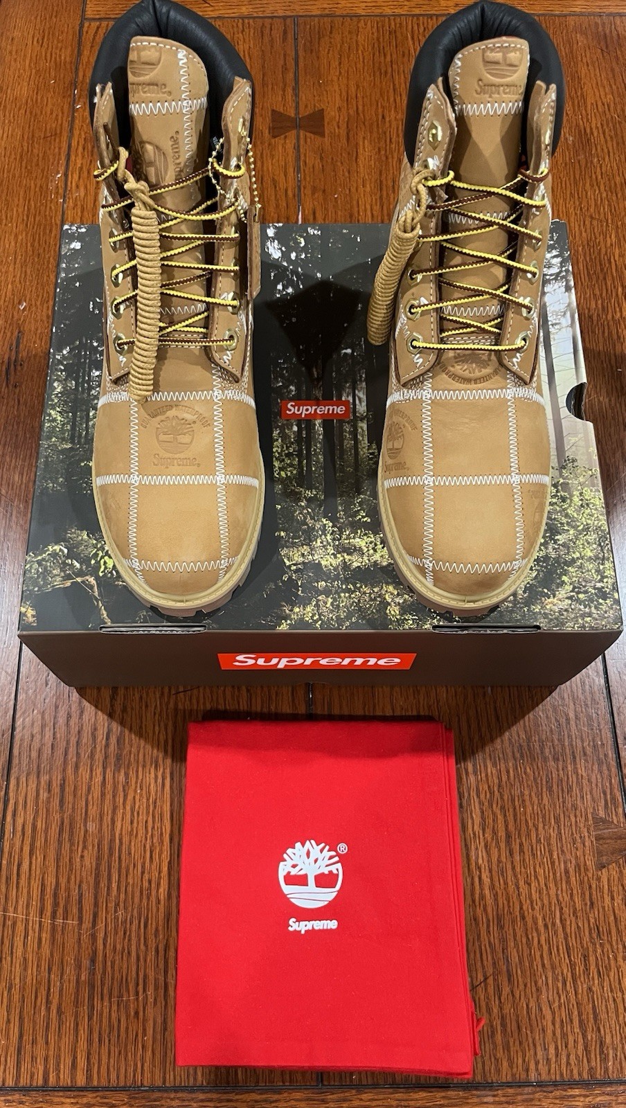 Supreme x Timberland Patchwork 6″ Premium Waterproof Boot – Wheat Size 6.5