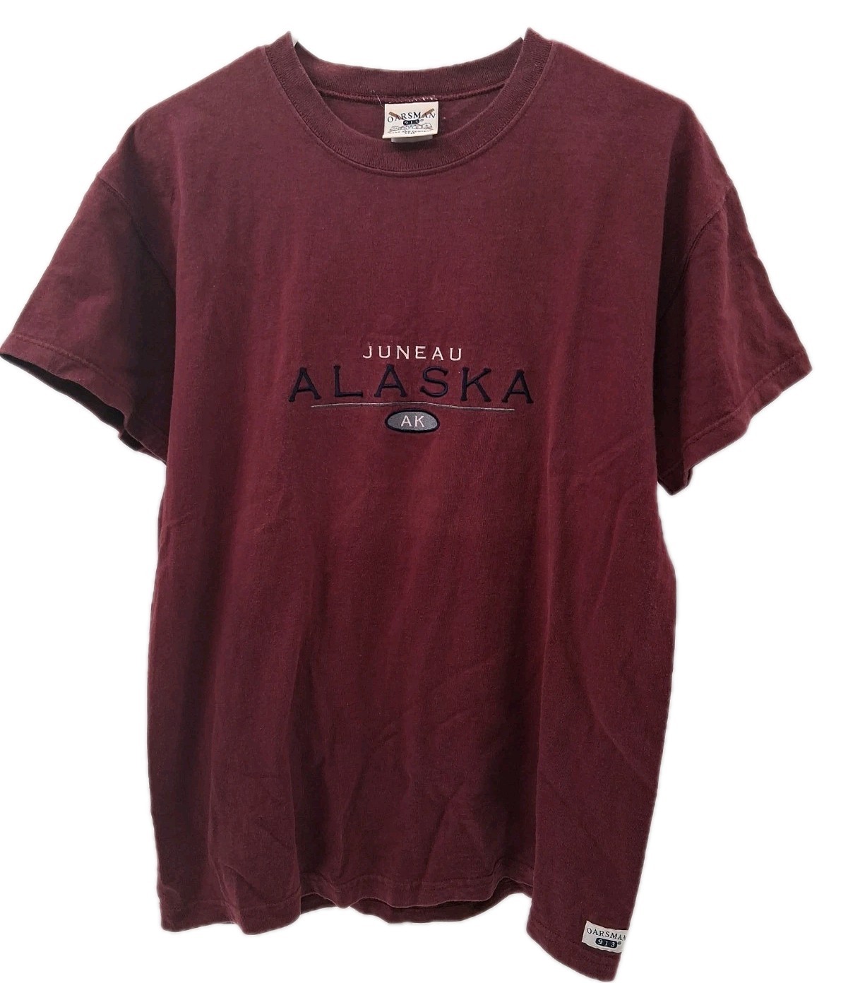 Vintage Oarsman 913 Shirt Mens Small Maroon Juneau Alaska Ak Casual Travel Y2k