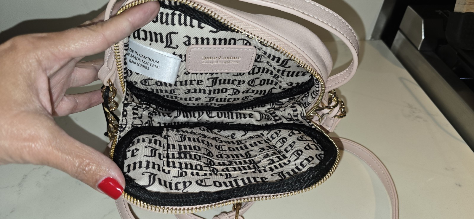 Juicy Couture Precious Moments Heart Crossbody Bag Pink Clay NWOT