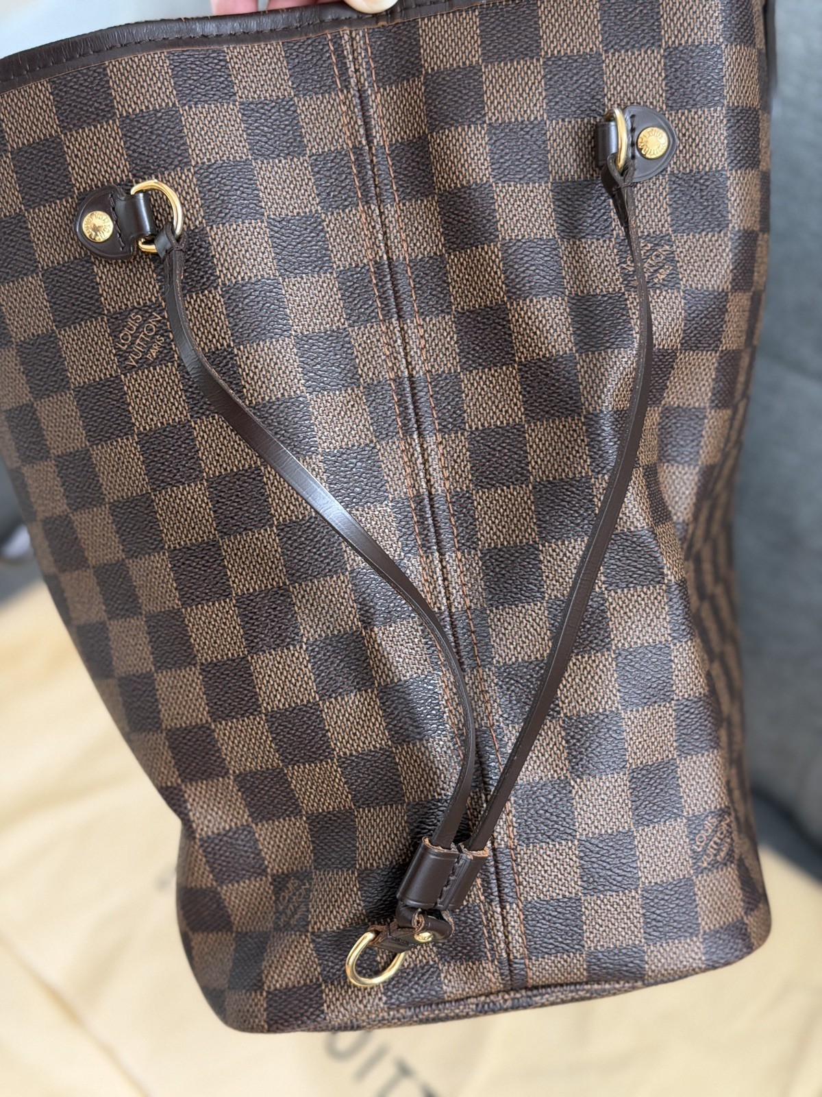 Louis Vuitton Neverfull Tote MM Damier Ebene Canvas