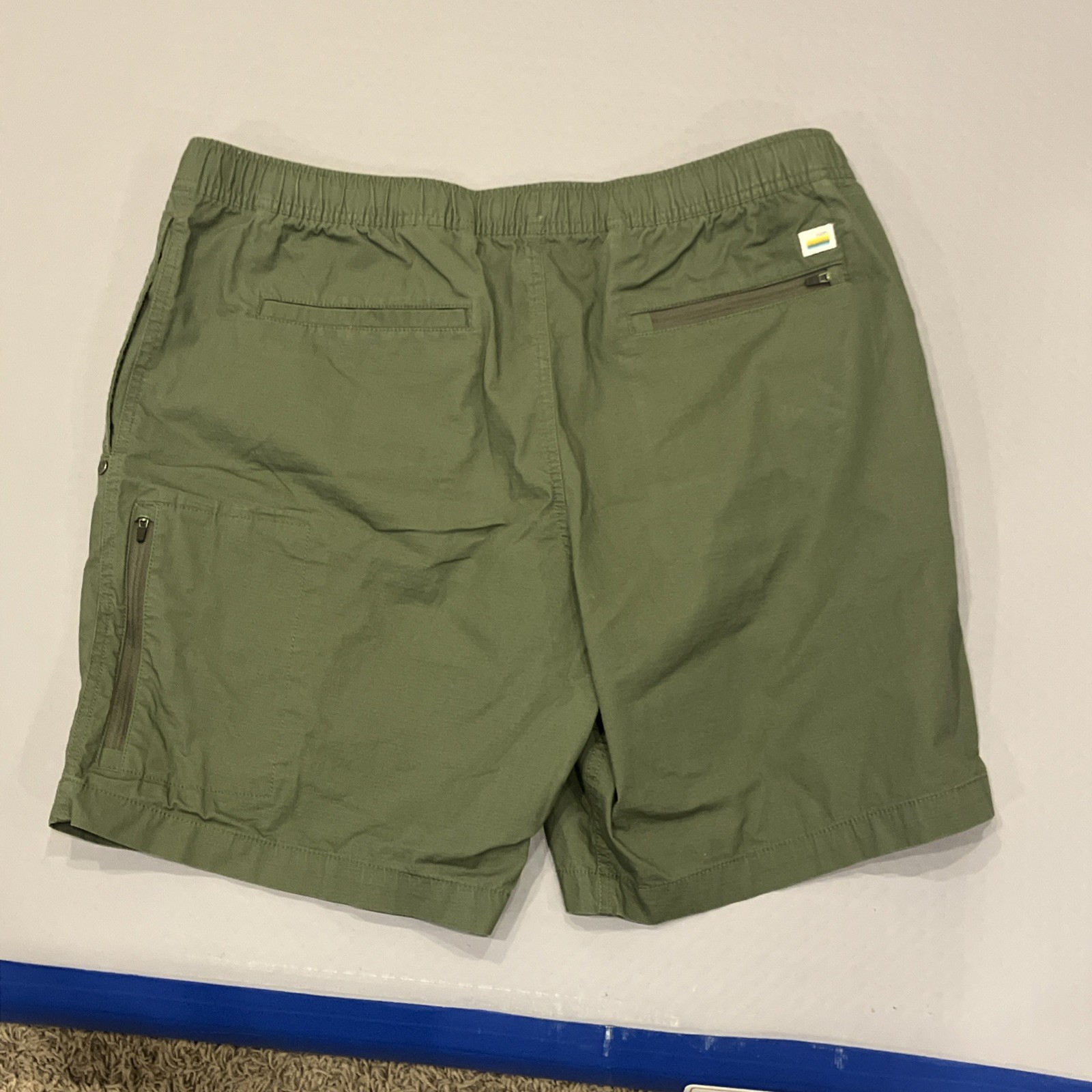 Vuori Ripstop Climber Shorts Mens XXL Olive Green V370 Drawstring Utility Pocket