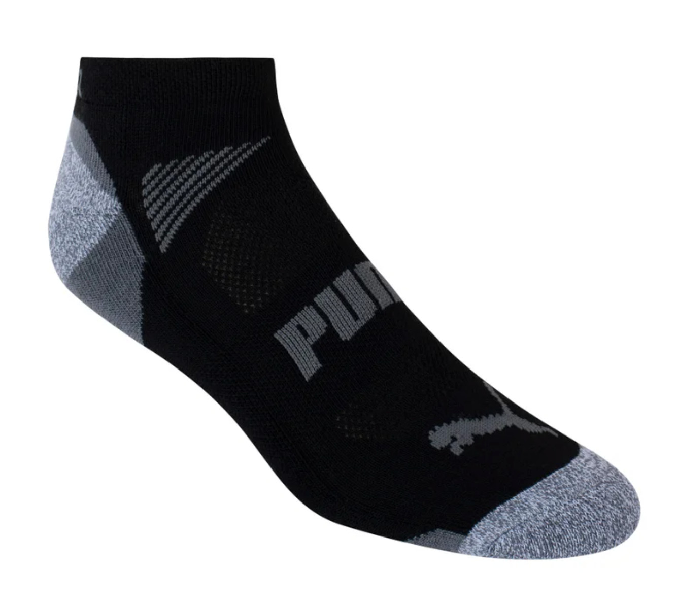 Puma Men’s athletic ankle socks (black)