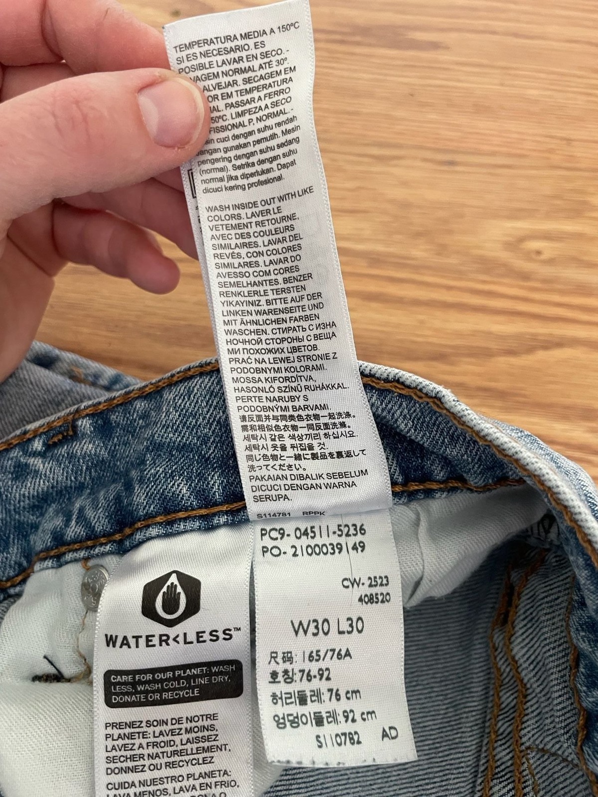 Levi’s 511 Slim Fit Water Less Jeans W30 L30 – Light Knee Marks (See Photo)