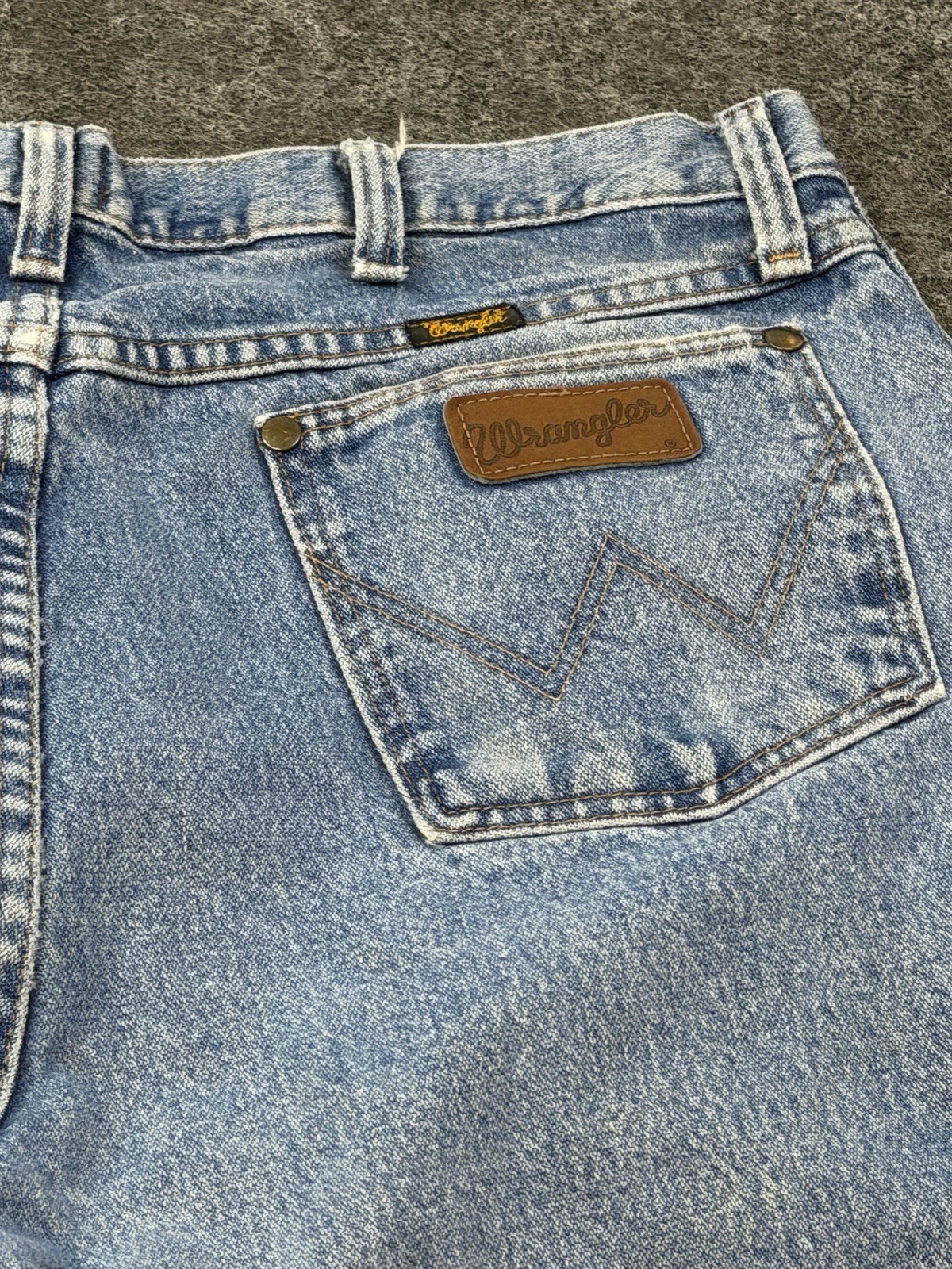 Vintage Wrangler 47 Jeans 34×36 Regular Fit Light Wash Made Mexico Y2K Denim