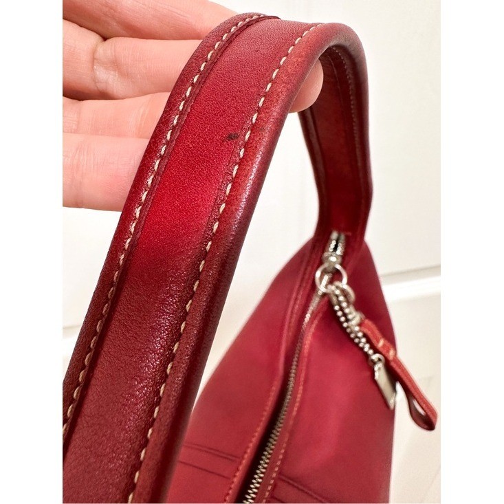 Coach Ergo Hobo Shoulder Bag Leather Red Vintage Y2K 9219