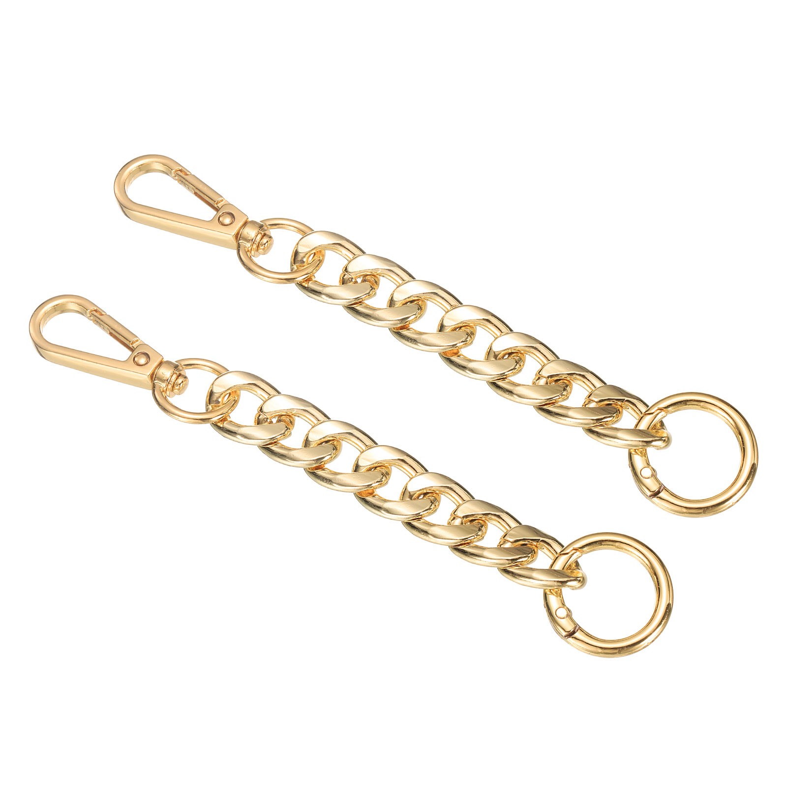2Pcs Purse Strap Extender 5.9-Inch Bag Extender Chain Light Gold 0.6 Width