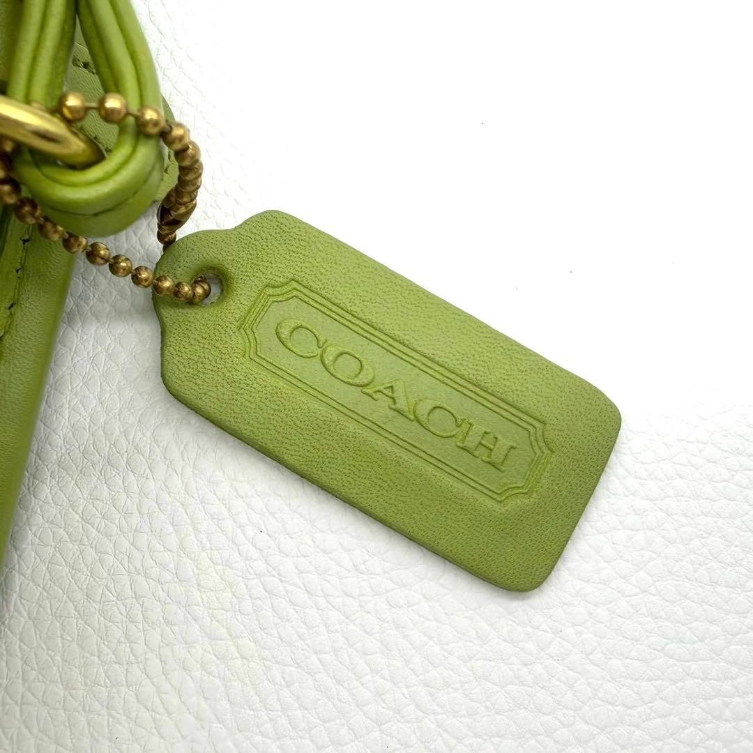 Vintage COACH Abbie Zip 9017 Green Leather Crossbody Mini Bag Rare color