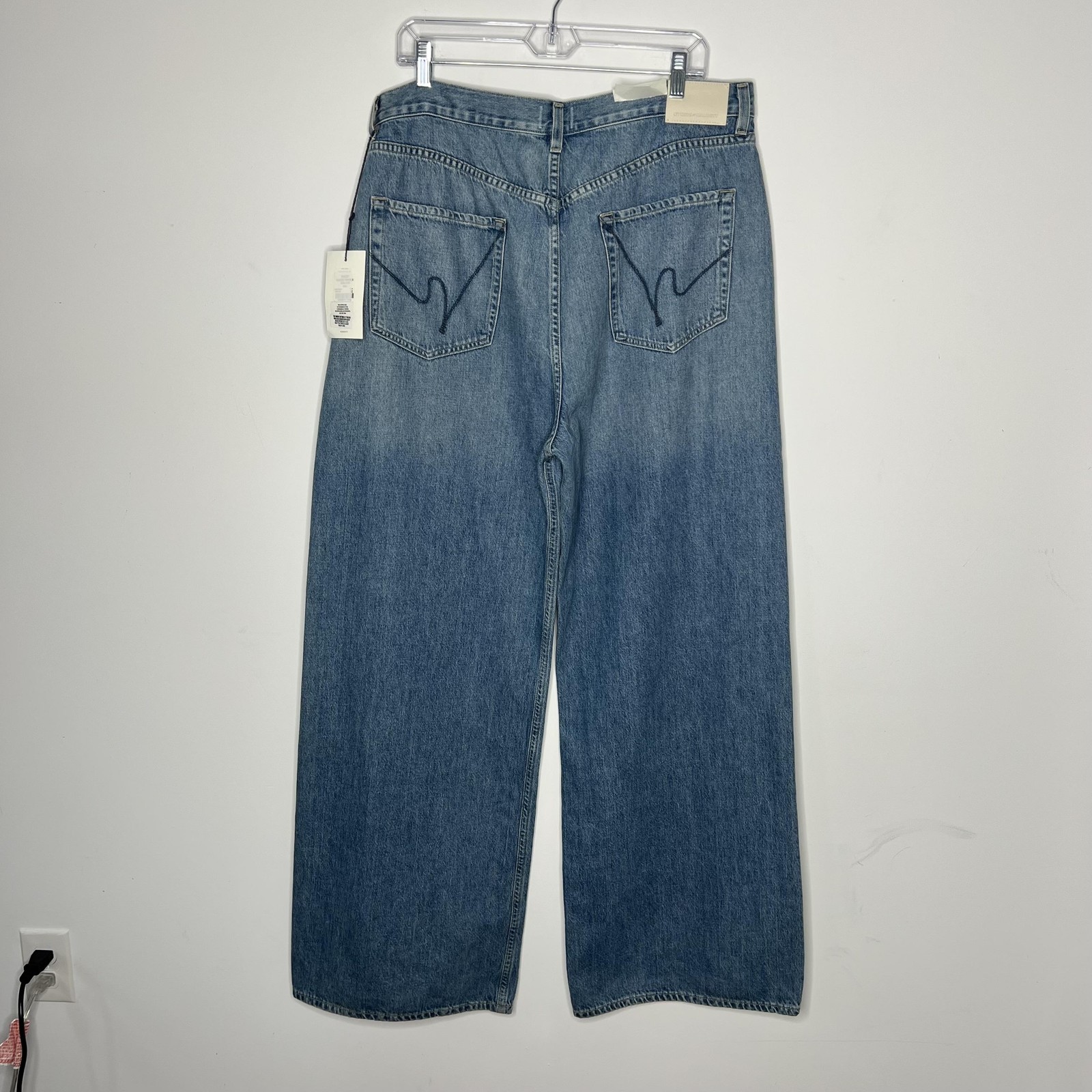 Citizens of Humanity Jeans Womens 32 Blue Maritza Pleated Trouser Wide Leg USA