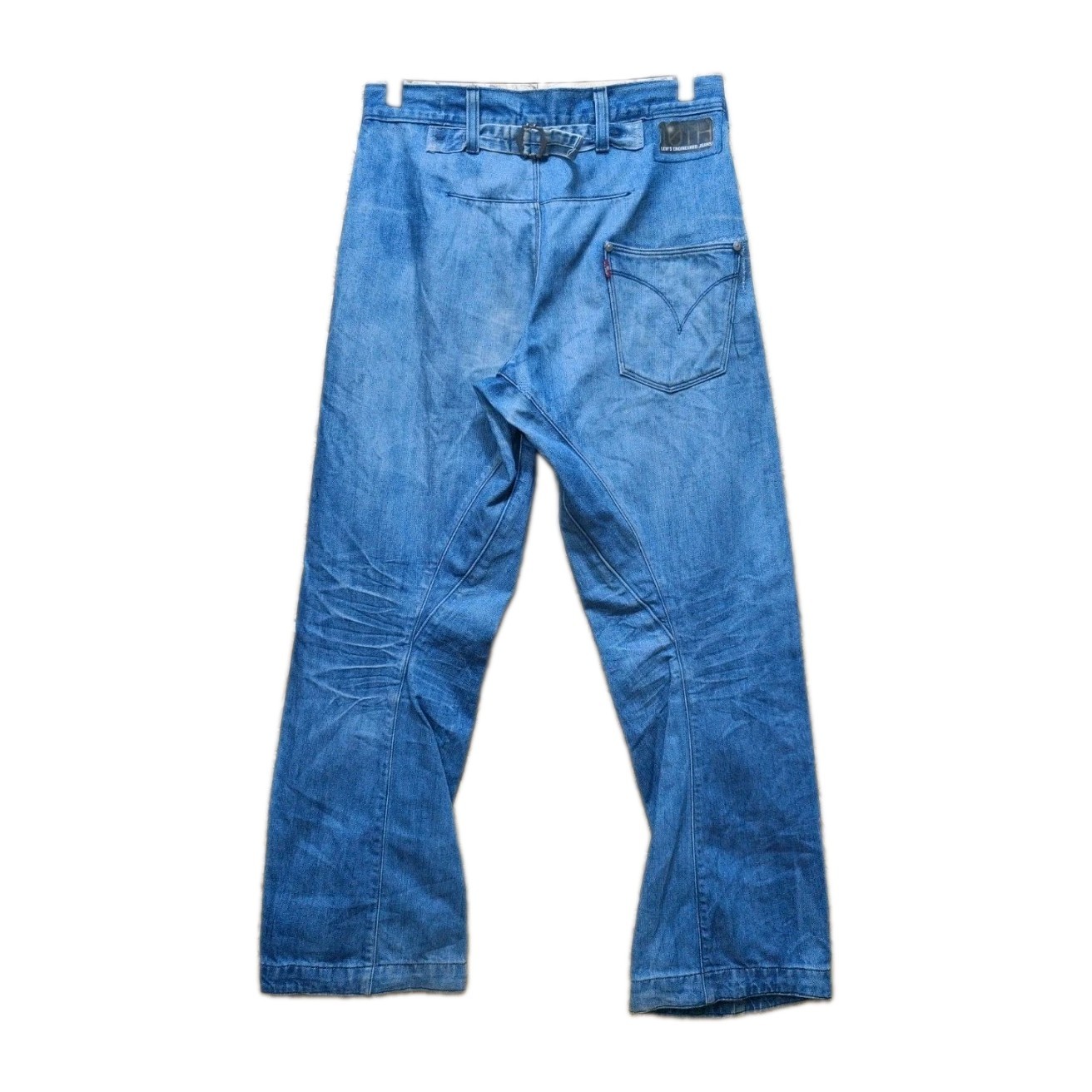 Vintage Y2K Mens Levi’s Engineered Buckle Back Blue Jeans Denim Fade pants W28