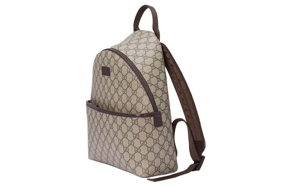GUCCI Logo Patch Zip Up Backpack 9.8 x 4.3 x 12.6 in