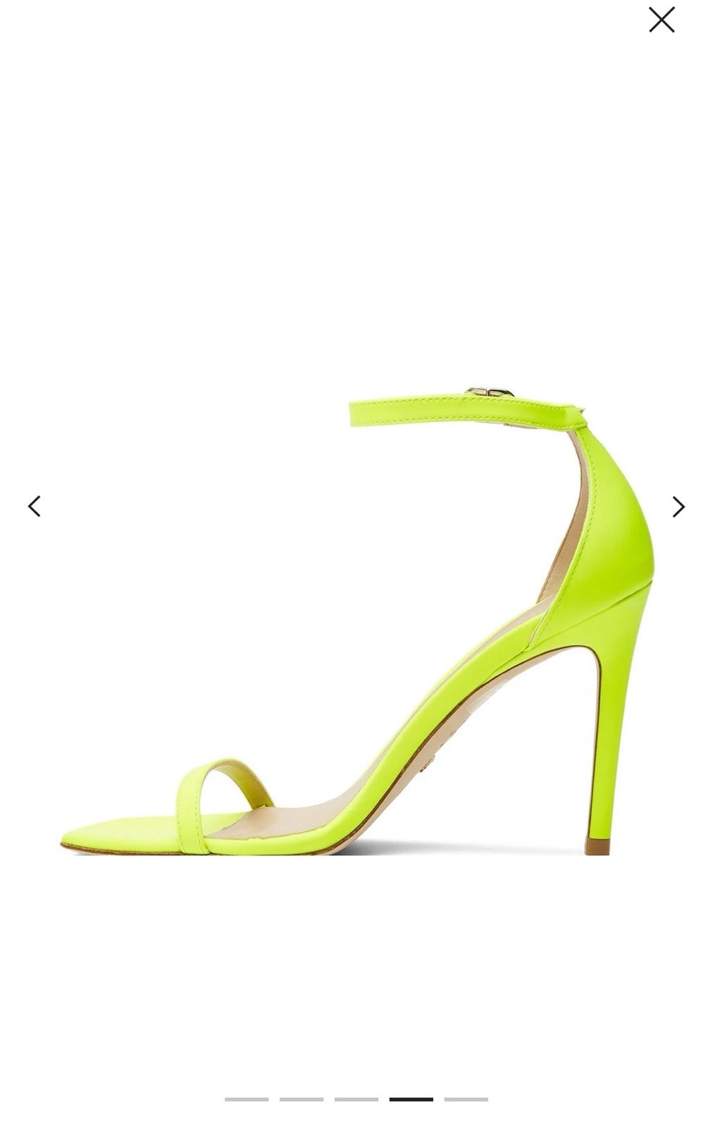 Stuart Weitzman Nudistcurve 100 Sandal Electric yellow 10.5 M