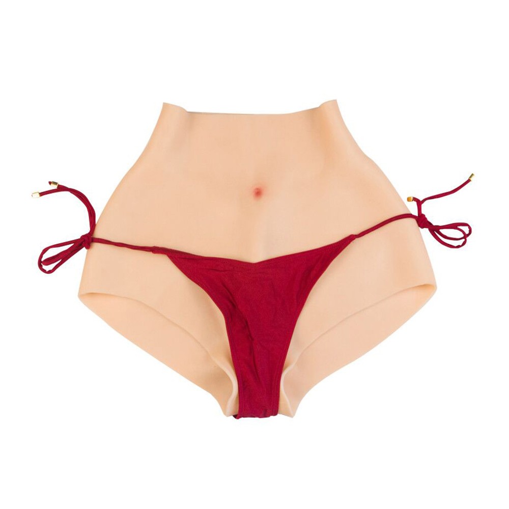 Silicone Breast Forms+Silicone Fake vagina Panties For Transgender Crossdresse