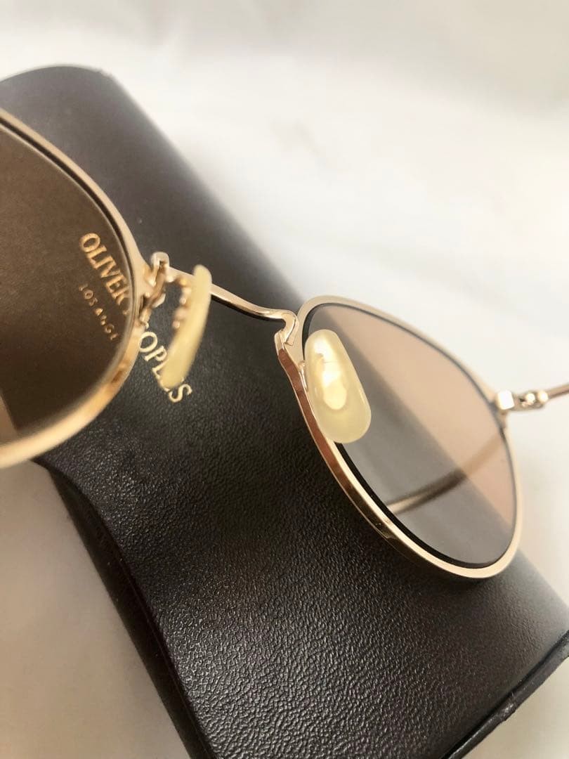 Oliver Peoples Dawson WHTG Sunglasses Antique White Gold UV 99% Used